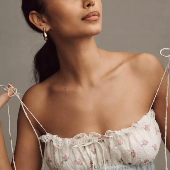 NWT | For Love and Lemons Spaghetti Strap Elula Mini Dress Size M - Picture 3 of 7